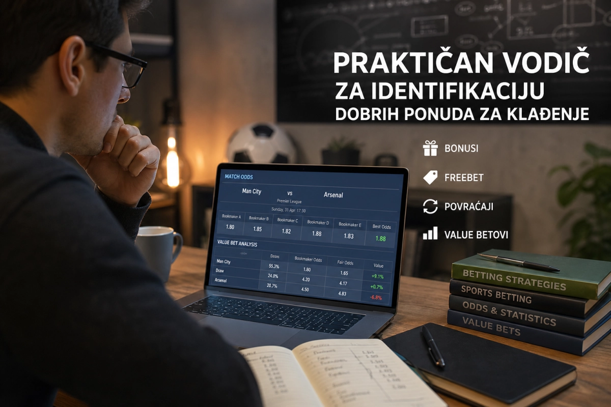 Praktičan vodič za identifikaciju dobrih ponuda za klađenje — bonusi, freebet, povraćaji i value betovi